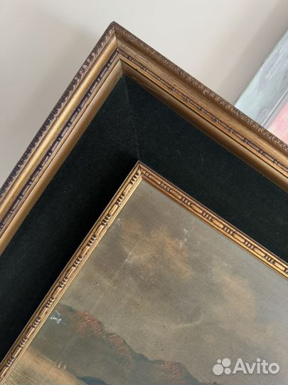 Картина 105х70 см антикварная холст масло. Италия