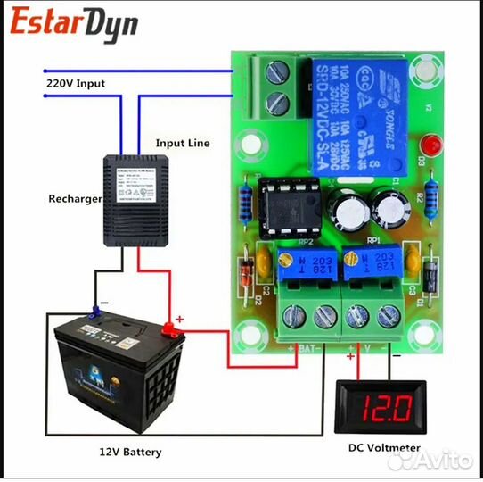 Плата зарядки свинцовых аккумуляторов
