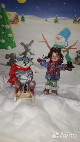 Ватные елочные игрушки