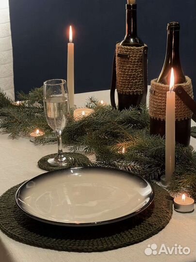 Бутылочница для вина и шампанского из джута