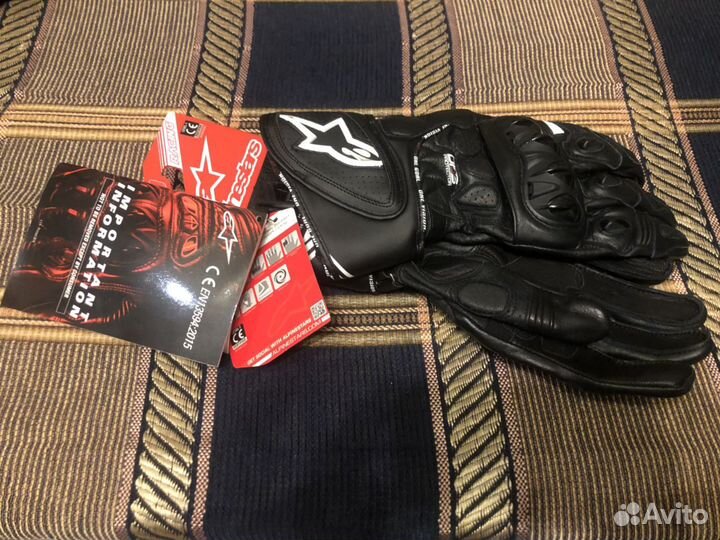 Мото перчатки Alpinestars GP Plus, чёрные разм XXL