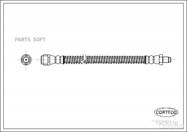 Corteco 19031170 Тормозной шланг задний (240mm)