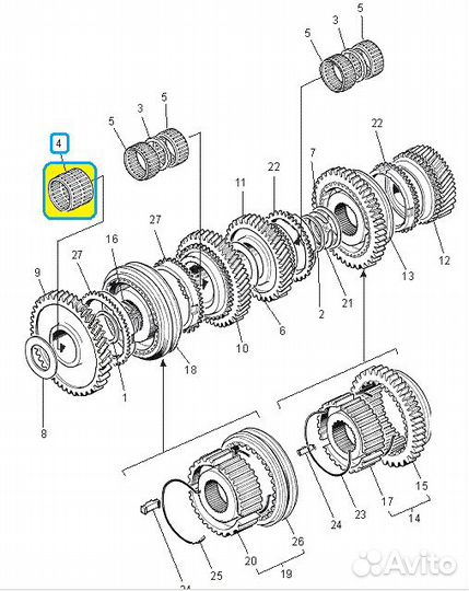 Игольчатые подшипники кпп Сенс 1.3 Шанс Таврия