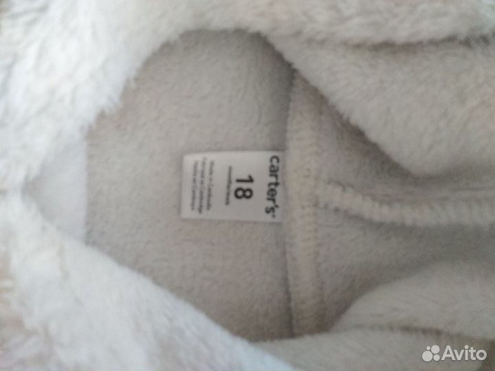 Комбинезон флисовый, мягкая кофта Carter's