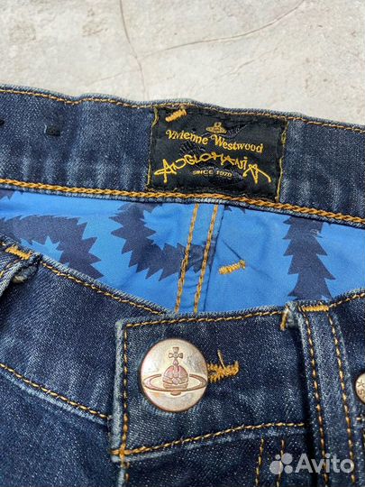 Vivienne Westwood Vintage Denim Джинск с вышивкой