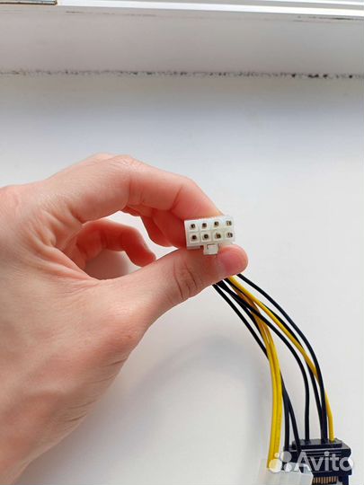 Переходник с SATA + molex на PCI-E 8pin