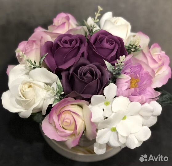 Букет из мыльных роз