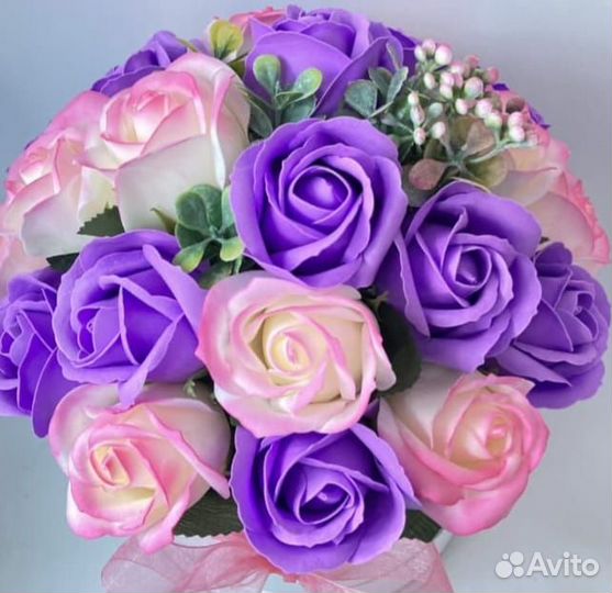 Букеты из мыльных роз.Ручная работа
