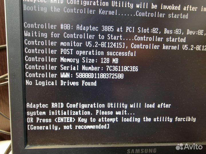 Контроллер 8-port SAS raid Adaptec ASR-3805/128Mb