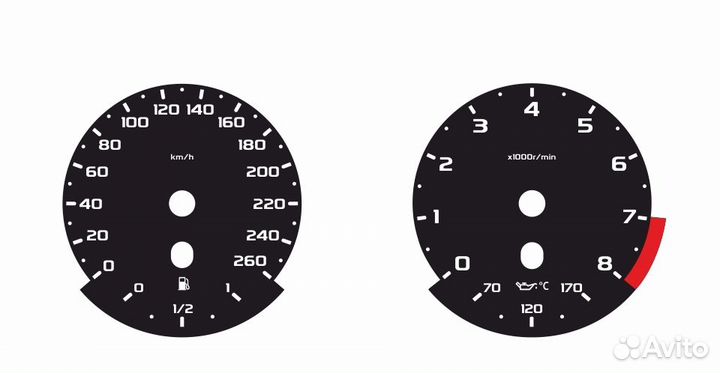Шкалы приборов BMW 3 E90, E91, E92, E93 (05-14)