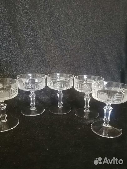 Хрустальные рюмки и бокалы Чехословакия
