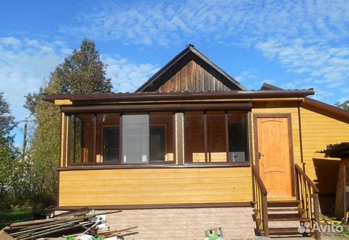 Пристройка к дому терраса веранда