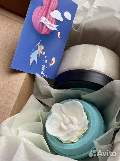 Подарочный набор. Бомбочки для ванны. Скраб