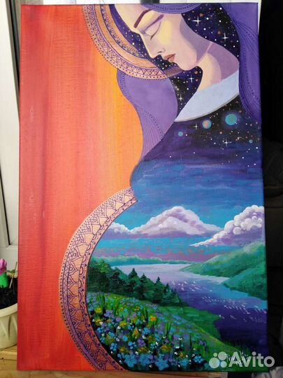 Картина акрилом на холсте