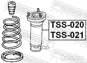 Опора заднего амортизатора правая TSS020 Febest