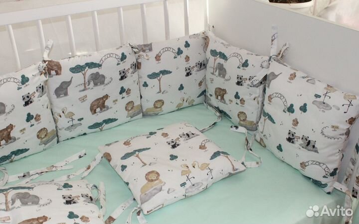 Новые бортики для новорожденных из Премиум сатина