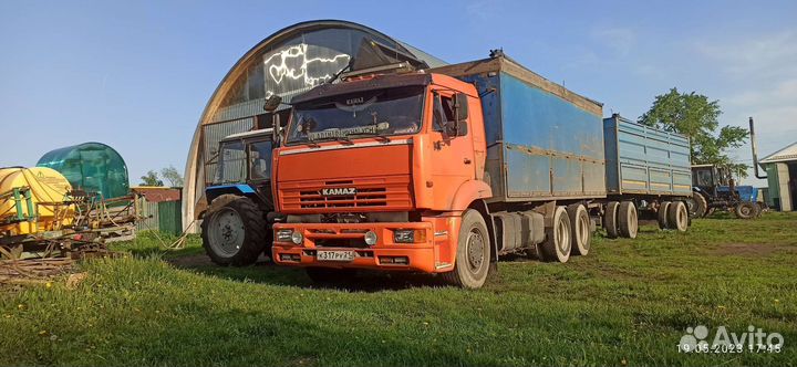 Услуги зерновоза. камаз бортовой с прицепом