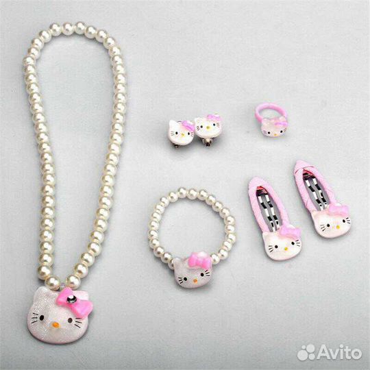Новый набор детской бижутерии из 7-ми предметов