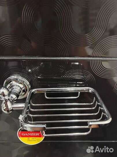 Мыльница настенная решётка Ganzer GZ31022 хром