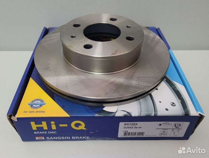 Диски тормозные HiQ на Accent Hyundai Tagaz