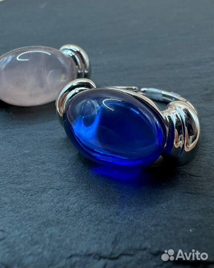 Кольцо сталь кристалл