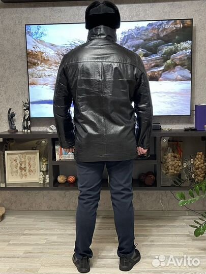 Кожаная дубленка