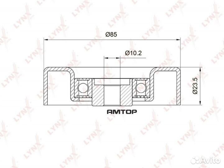 Lynxauto PB-7030 Ролик направляющий приводного рем