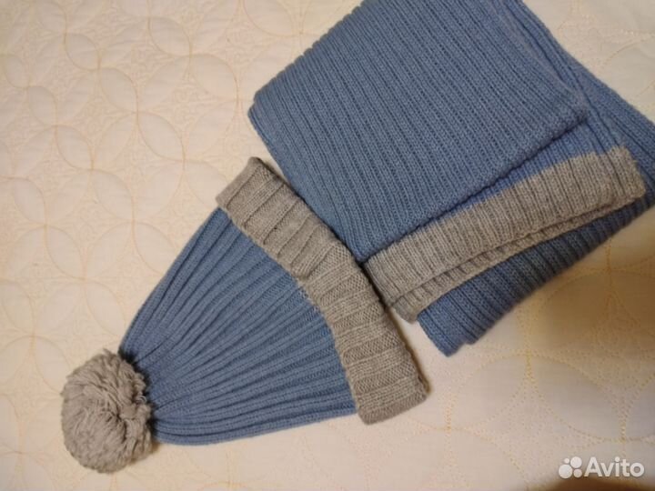 Комплект шапка и шарф для мальчика на 4 года