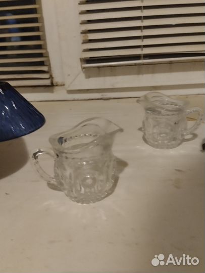 Молочник сливочник СССР хрусталь
