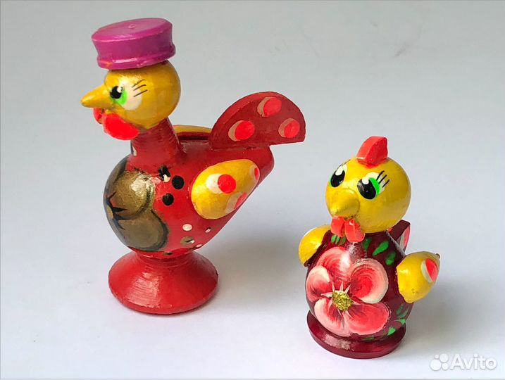 Деревянные детские игрушки, городецкая роспись