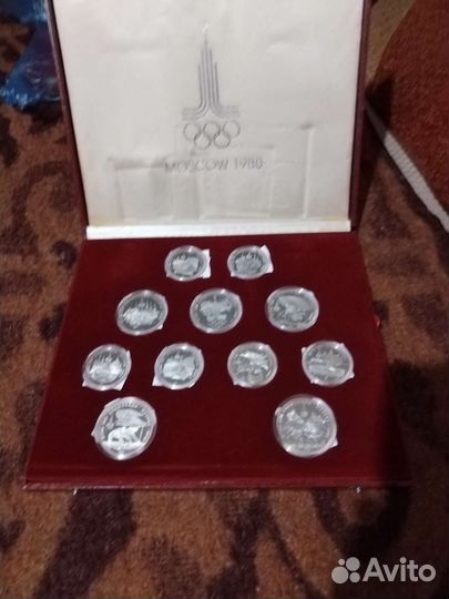 Олимпиада 80. Серебро 5 и 10 р номинал