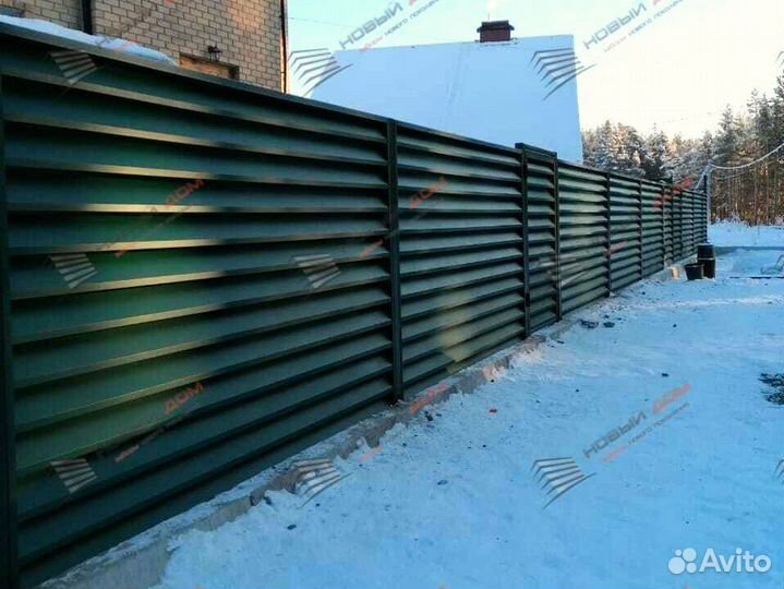 Забор жалюзи горизонтальный