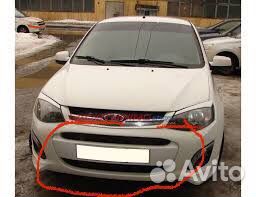 Накладка переднего бампера калина 2