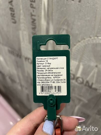 Кожаный ошейник для собак мелких пород