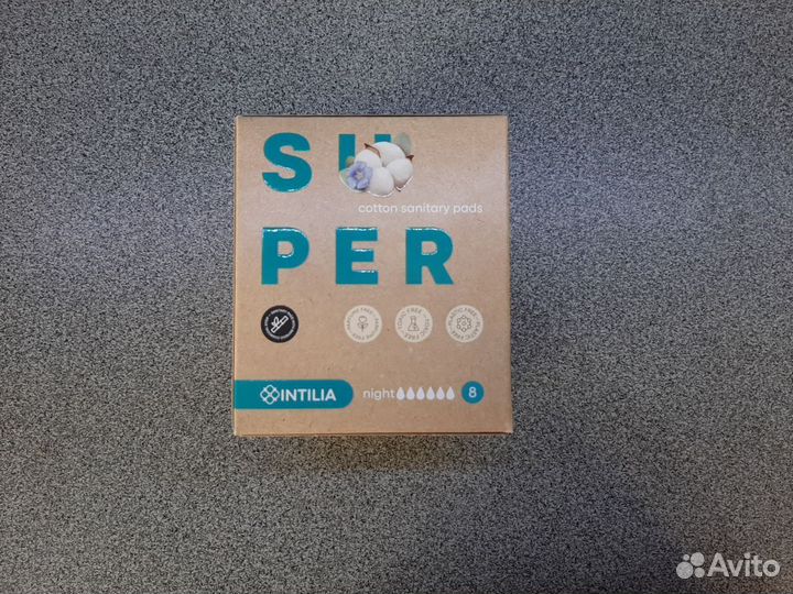 Женские хлопковые гигиенические прокладки intilia