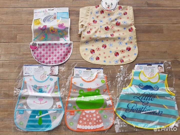 Нагрудник для кормления непромокаемый из пвх 1 шт