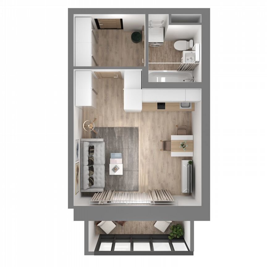 Квартира-студия, 26,8 м², 9/23 эт.