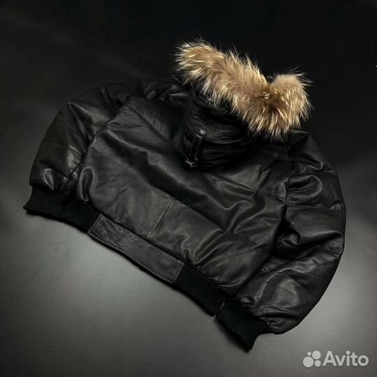 Пуховик avirex leather bomber jacket бомбер