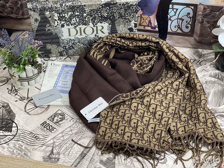 Шарф палантин кашемир Dior Fendi