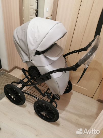 Коляска 2 в 1 Indigo porto Classic светло-серая