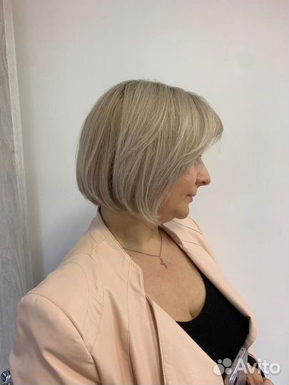 Стрижка женская + укладка: средние/короткие волосы