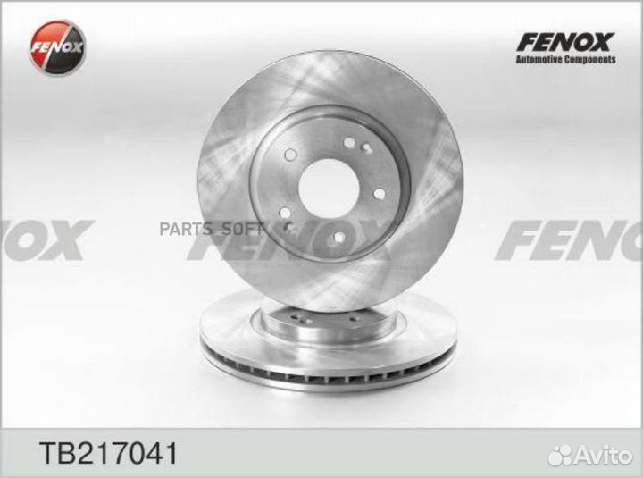 Fenox TB217041 Диск тормозной ssang yong actyon 10