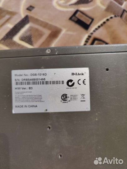 Коммутатор D-Link DGS-1016D