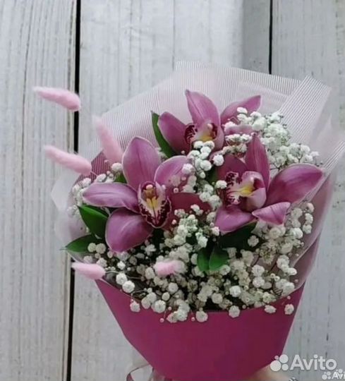 Цветы Букет с орхидеями Доставка