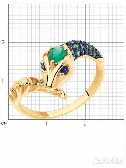 Кольцо в виде змеи (новое) Sokolov