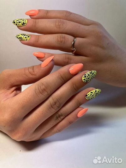 Наращивание ногтей(90мин). Гель лак.Маникюр