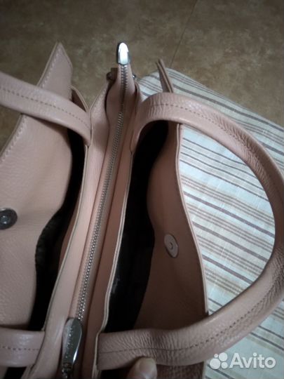 Сумка натуральная кожа,новая,цвет- пудра