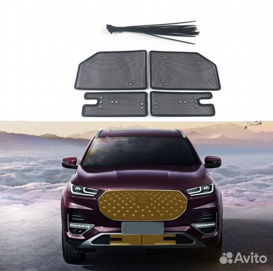 Защитная сетка под решетку радиатора Chery Tiggo 8 Pro Max/ Черри Тигго 8 Про Max 2022-2023 г.в