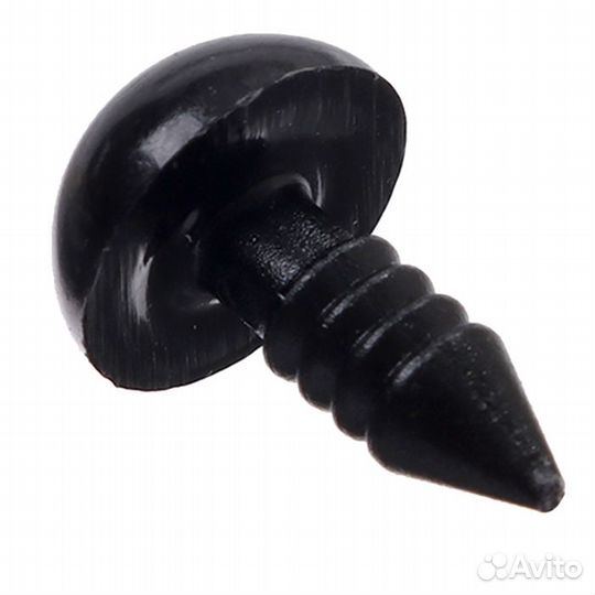 Глаза винтовые с заглушками, набор 40 шт., размер 1 шт. — 1 см, цвет чёрный