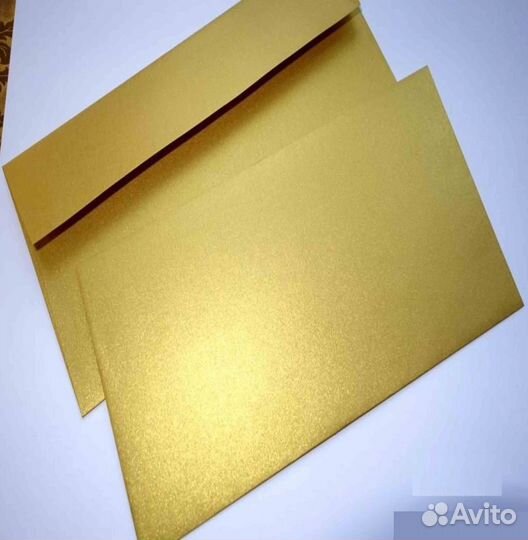 Подарочный Конверт С6 золотой или серебряный